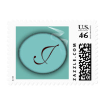 Tiffany blue colored monogram LETTER j postage by aslentz Tiffany blue colored monogram LETTER j postage