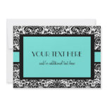 Tiffany Blue Damask Personalized Invitations