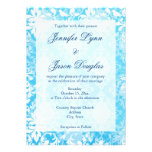 Tiffany Blue Distresed Damask Wedding Invitations