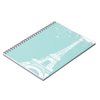 Tiffany Blue Eiffel Tower Notebook notebook