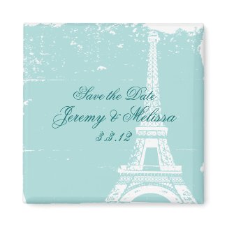 Tiffany Blue Eiffel Tower Wedding Magnets magnet