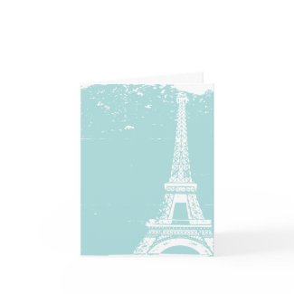 Tiffany Blue Eiffel Tower Wedding Thank You Cards card