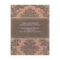Tiffany Blue Elegant Damask reception card invitations