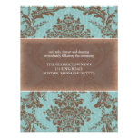 Tiffany Blue Elegant Damask reception card Personalized Invitation