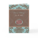 Tiffany Blue Elegant Damask wedding thank you card by theonedesigns Tiffany Blue Elegant Damask wedding thank you card