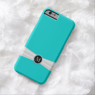 Tiffany Blue & Ivory Ribbon Monogram iPhone 6 Case