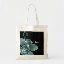Tiffany Blue Orchid on Black Bag