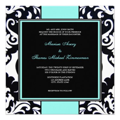 Tiffany Blue Personalized Invites