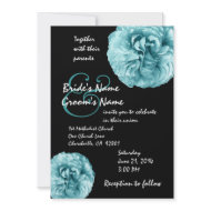 Tiffany Blue Roses Wedding Invitation invitation
