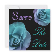TIFFANY BLUE Roses Wedding Save Date Announcement invitation
