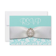 Tiffany Blue RSVP Wedding Cards invitation