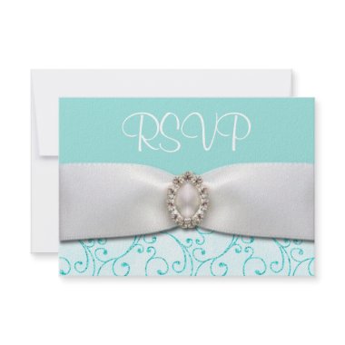 Tiffany Blue RSVP Wedding Cards