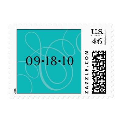 Tiffany Blue Save the Date Stamp