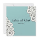 Tiffany Blue Save the Date Wedding Announcement invitation