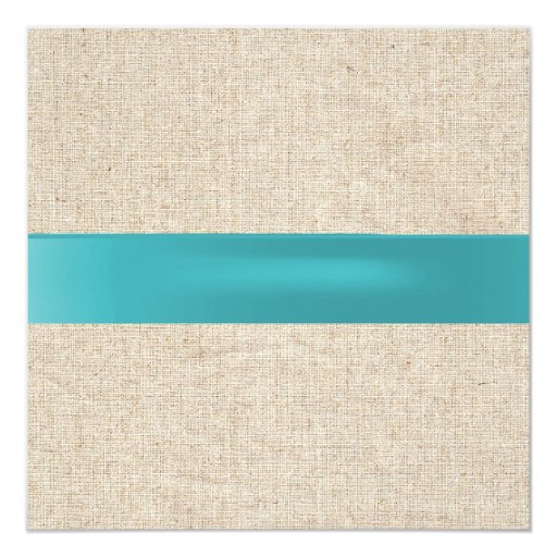 Tiffany Blue Starfish Lace & Burlap Bridal Shower Invites