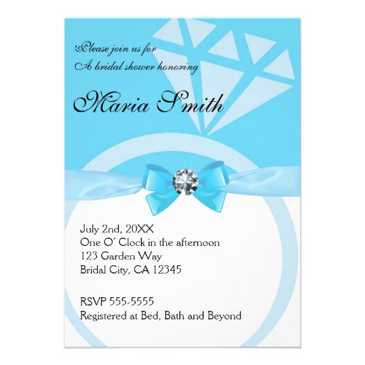 Tiffany Blue Wedding Bridal Shower Invitations