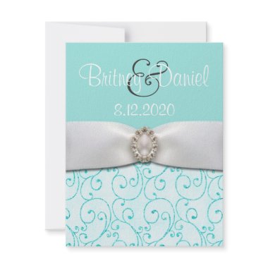 Tiffany Blue Wedding Invitations 4.25x5.5