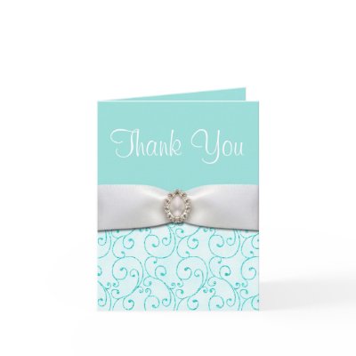 Tiffany Blue Wedding Thank You Cards