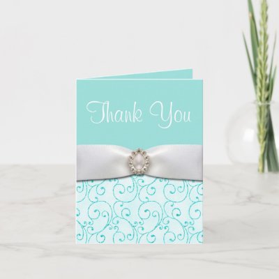 Tiffany Blue Wedding Thank You Cards by natureprints