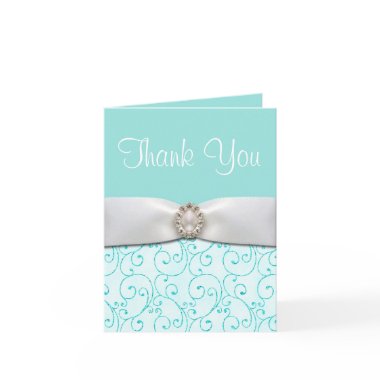 Tiffany Blue Thank You Wedding Cards