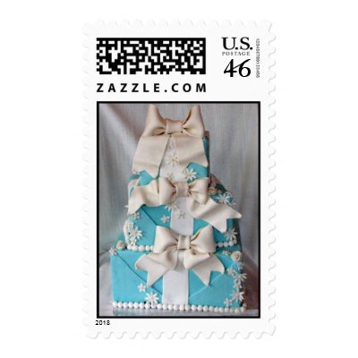 Tiffany Box Wedding Cake Stamp by aggiebutterfly Tiffany Box wedding cake