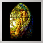 Tiffany  Guiding Angel Stain Glass Print