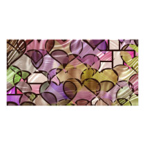 Tiffany heart pattern photo cards by fotowino Tiffany heart pattern photo cards