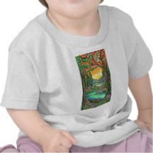 Tiffany Landscape Stained Glass Design ART! Tshirts
