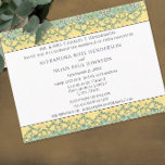 Tiffany on Gold Wedding Invitation Postcard
