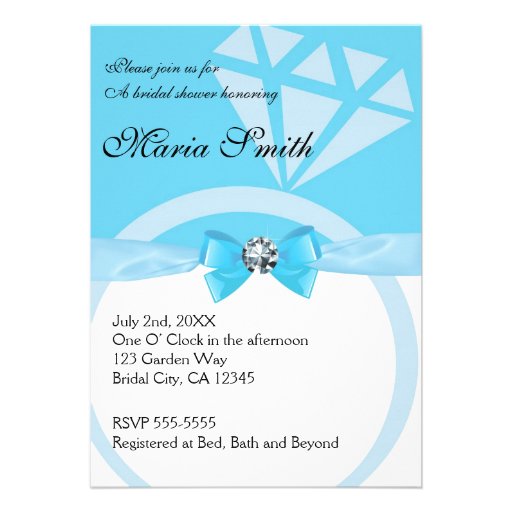 Tiffany’s Blue Wedding Bridal Shower Invitations