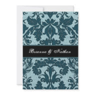 Tiffany & Spruce Damask Wedding Invitation invitation