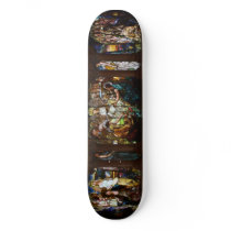 TIFFANY STAINED GLASS -EDUCATION- SKATEBOARD
