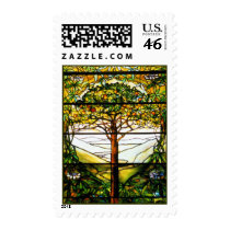 Tiffany Stained Glass Window Postage postage