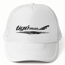 TIge Man Black White Hat