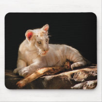 Tiger - A baby snow tiger mousepads by suburbanscenes Tiger - A baby snow tiger mousepads