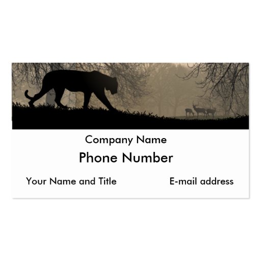 Tiger and Deer Business Card (front side)
