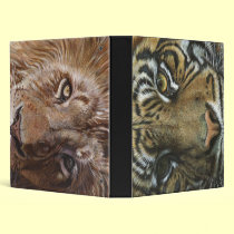 Tiger and Lion Faces binders