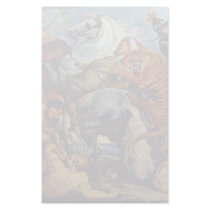 Tiger And Lion Hunting By Rubens Peter Paul Customized Stationery