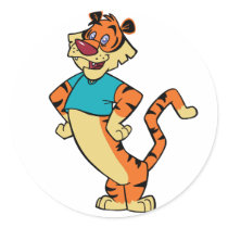 Tiger - Aqua Mascot Button stickers by adrianropp Tiger - Aqua Mascot Button stickers
