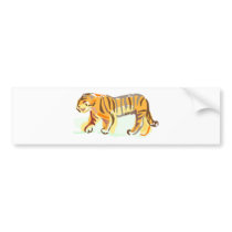 Tiger Art Profile Bumper Sticker