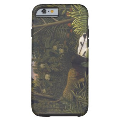 Tiger Attacking a Horse and a Sleeping Black Man Tough iPhone 6 Case