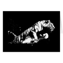 Tiger Attacking Greeting Card