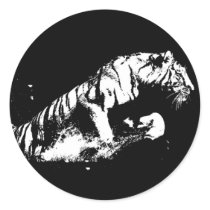 Tiger Attacking Stickers