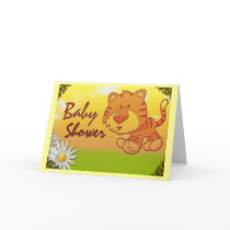 Tiger baby shower card