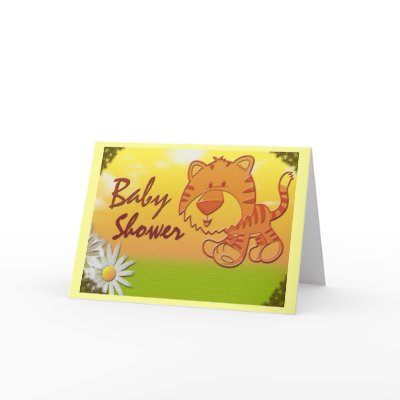 Tiger baby shower card by aslentz