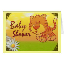 Tiger baby shower card