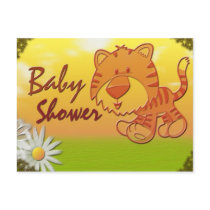 Tiger Baby Shower Postcard postcards
