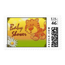 Tiger Baby Shower stamp