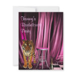 Tiger  Bachelorette Pink Party Event Custom Invitation