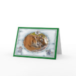 Tiger Bengali Christmas Greeting Card